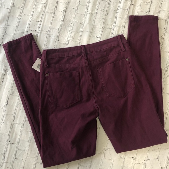 NWT! JustFab Eggplant Purple Skinny Jeans Size 28 - Picture 2 of 11